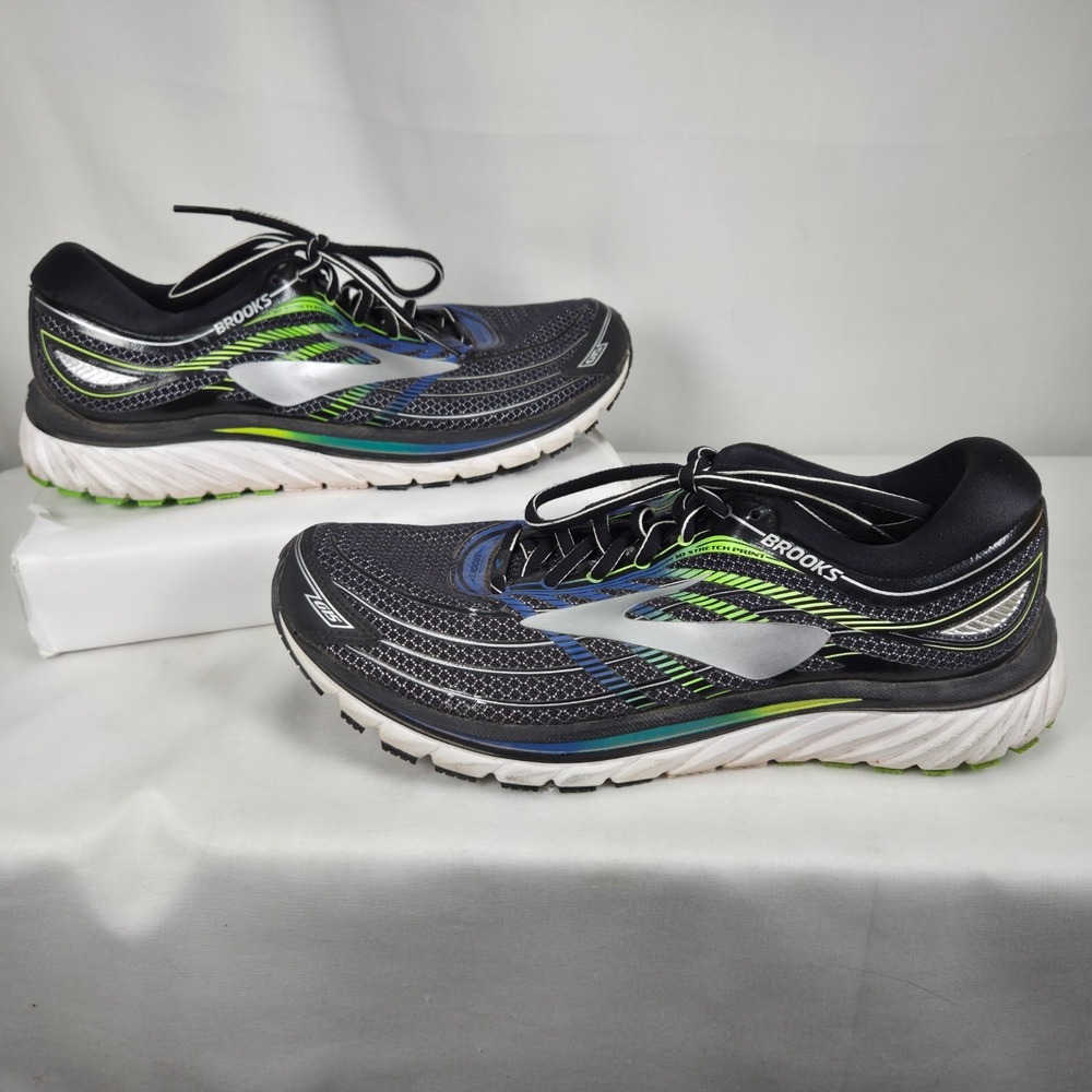 Brooks Glycerin 15 Super DNA Running Shoes Mens US Size 10 Black Blue And Green